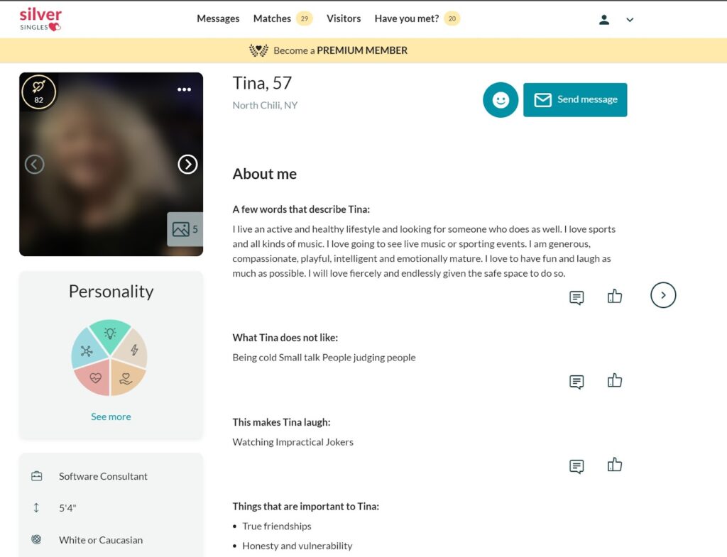 SilverSingles Profile