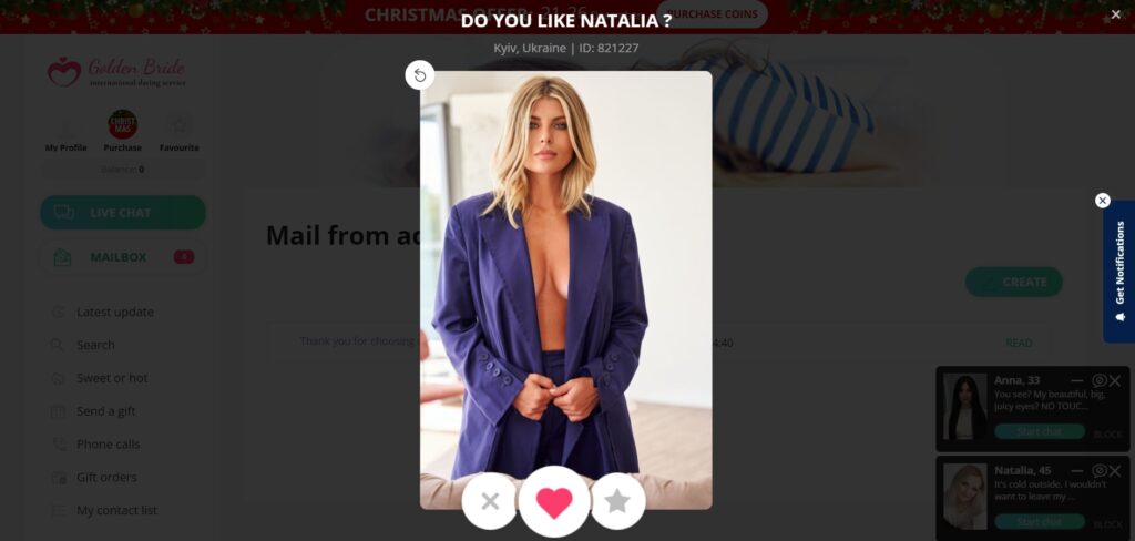 goldenbride-swiping-feature